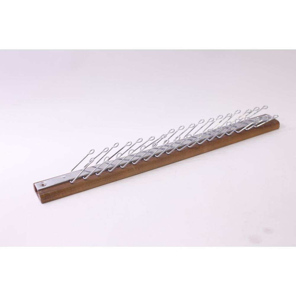 Silver-Brown Tie Rack, Necktie Hanger, Wall Mount, Vintage, ~ 260120-WH 911